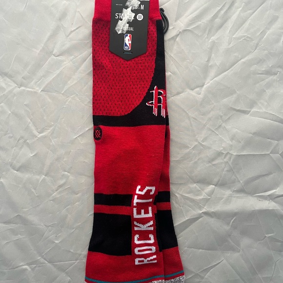 Stance Houston rockets black and red socks nba basketball size large med NWT - Picture 3 of 4
